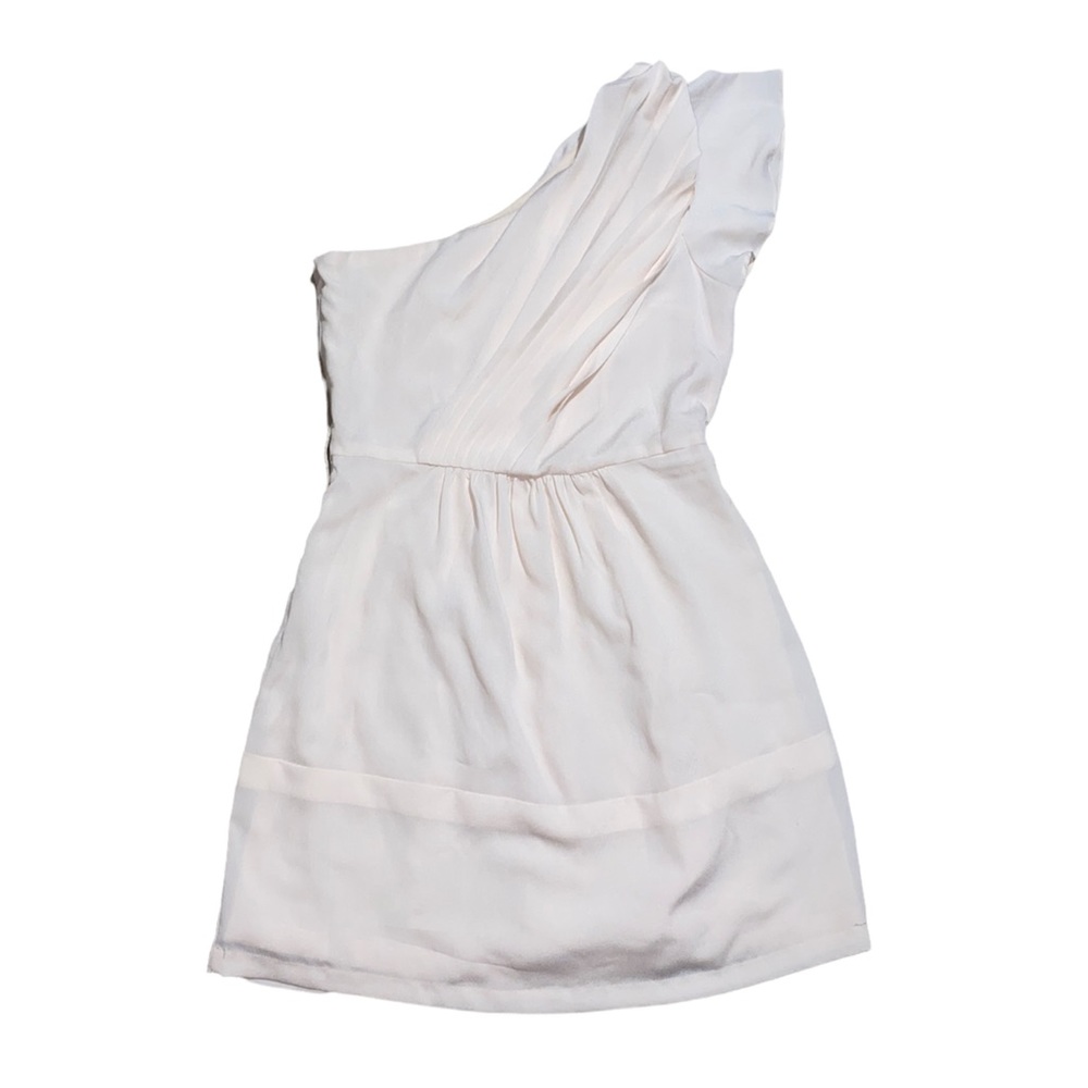 MM Couture by Miss Me Cream Offwhite One Strap Formal Dress sz S